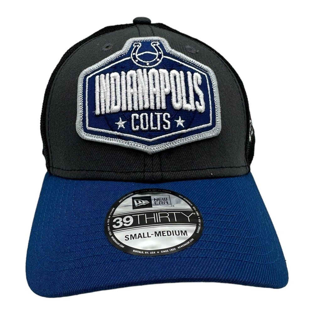 Indianapolis Colts Newβ Era 2021 NFL Draft Trucker 39THIRTY Flex Hat Size S/M